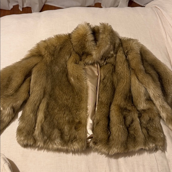 Something Navy Faux Fur jacket size M - Picture 7 of 9